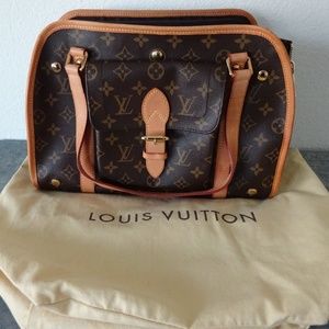 Louis Vuitton Baxter Pet Carrier with Bag!
